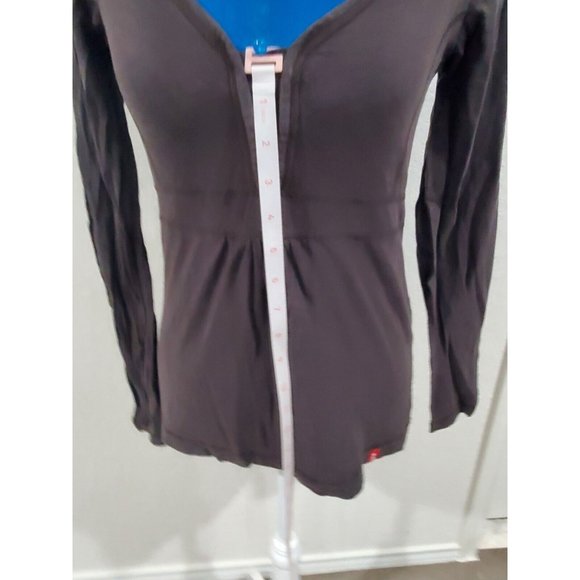 edc by Esprit Brown Longsleeve Shirt Top Size XS - Picture 2 of 9